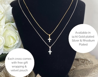 Recarlo - Collana Croce Oro Bianco Con Diamante Ct001 Collana Veneziana Argento Brunito 52cm - Foto 5