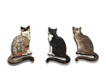 GIFTS Details about / PERSONALISED CAT PHOTO /& NAME ON A LARGE SQUARE SOUVENIR FRIDGE MAGNET