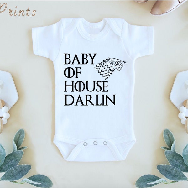Game of Thrones Custom Baby GOT Inspired : Personalized, Baby One-Piece, New Baby Clothes, Baby Outfit,Cute Baby One-Piece, Baby One-Piece