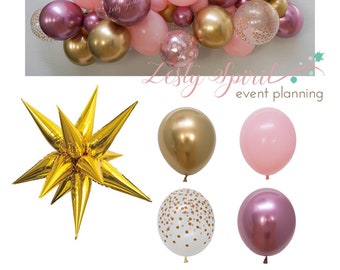 Gold Foil Balloon * Star Burst Celebration Balloon * 28" Foil Balloon Decoration for Parties