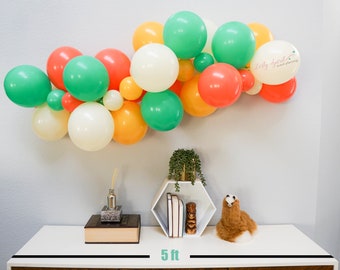 Balloon Arch Coral Beige Green Orange DIY Balloon Arch Kit Balloon Garland