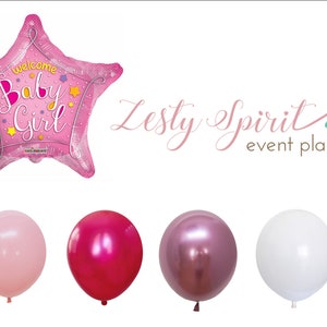 Helium Foil Balloon * Balloon Decoration * New Born Balloon * Its a Girl * 18&quot; Foil Balloon * Star Shape
