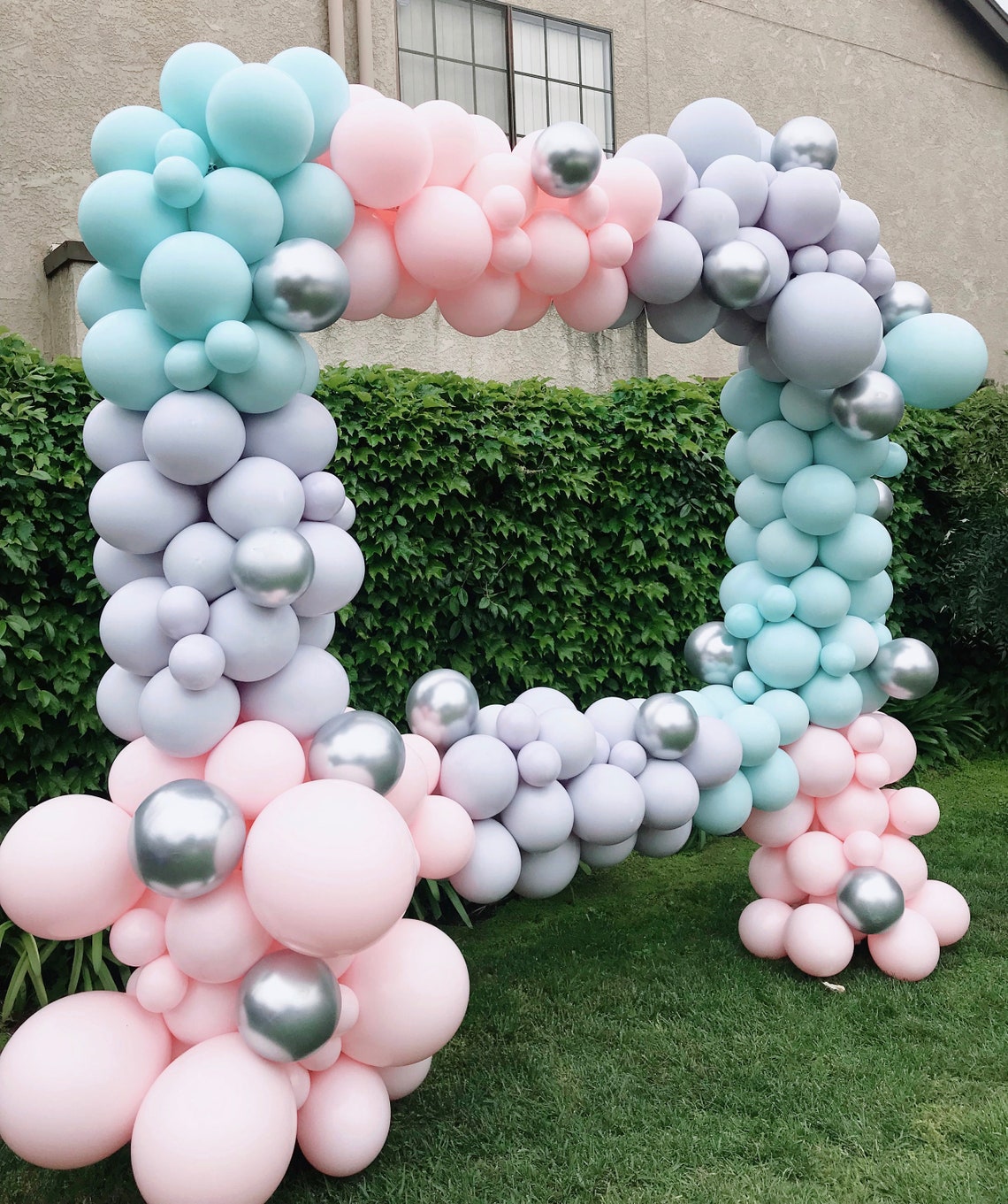 Balloon Arch Double Stuffed Balloons Pastel Balloon Etsy