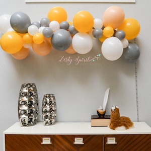 Balloon Arch * Peach, Orange, White, Grey * DIY Balloon Arch Kit * Balloon Garland