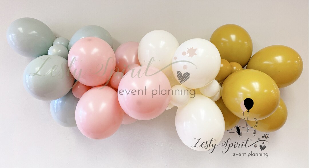 Balloon Arch Double Stuffed Balloons Pastel Balloon Etsy