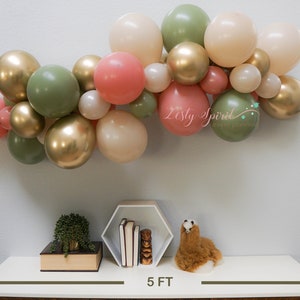 Balloon Arch * khaki green, gold, beige, rose * DIY Balloon Arch Kit * Balloon Garland