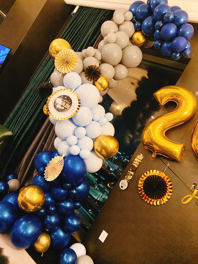 blue double stuffed balloons