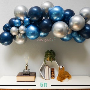 Balloon Arch * Metallic Dark Blue, Silver, Metallic Blue * DIY Balloon Arch Kit * Balloon Garland