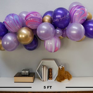 Balloon Arch * Metallic Purple * Metallic Lavender * Gold * Unicorn Marble * DIY Balloon Arch Kit * Balloon Garland