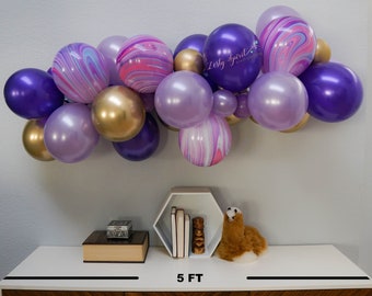 Balloon Arch * Metallic Purple * Metallic Lavender * Gold * Unicorn Marble * DIY Balloon Arch Kit * Balloon Garland