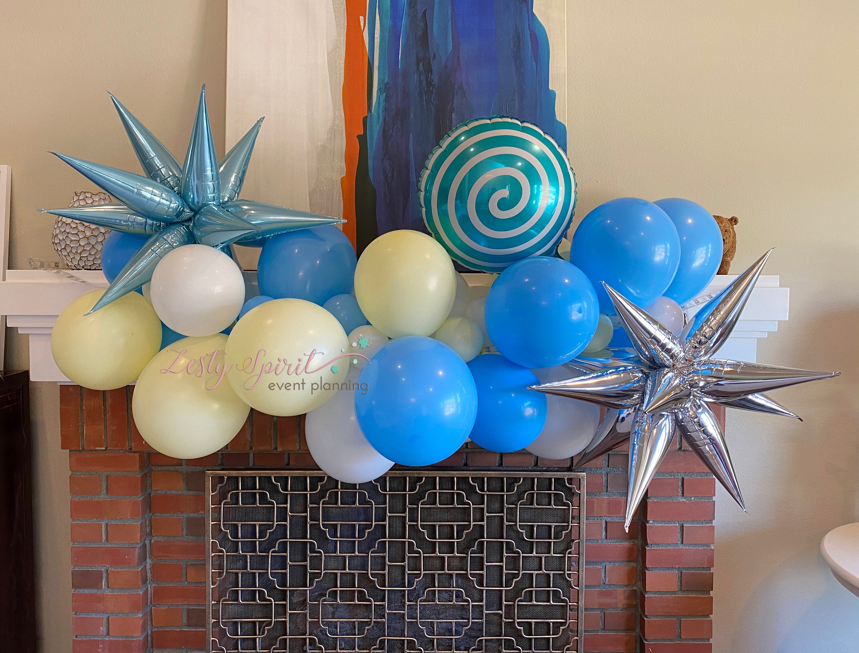 Balloon Arch Light Blue Pastel Yellow White DIY Balloon Etsy Canada