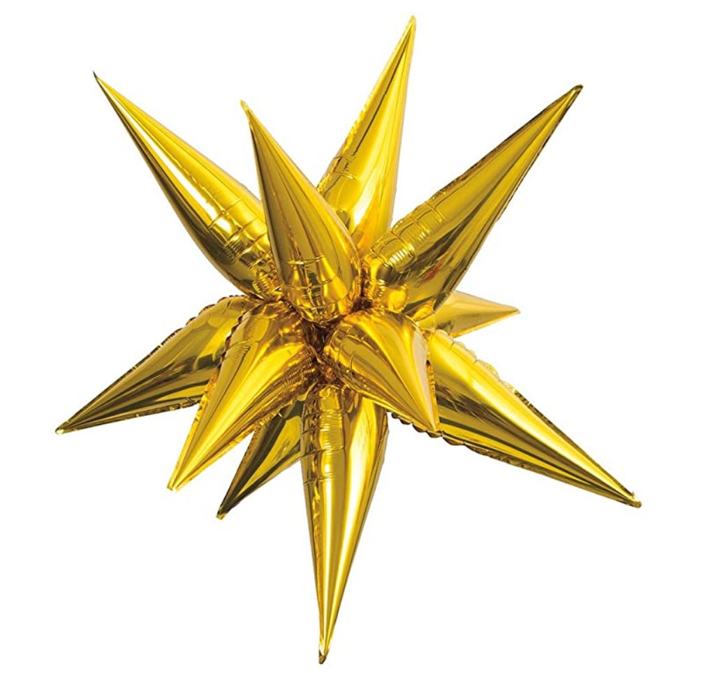 Gold Foil Balloon Balloon Decoration Star Burst Etsy