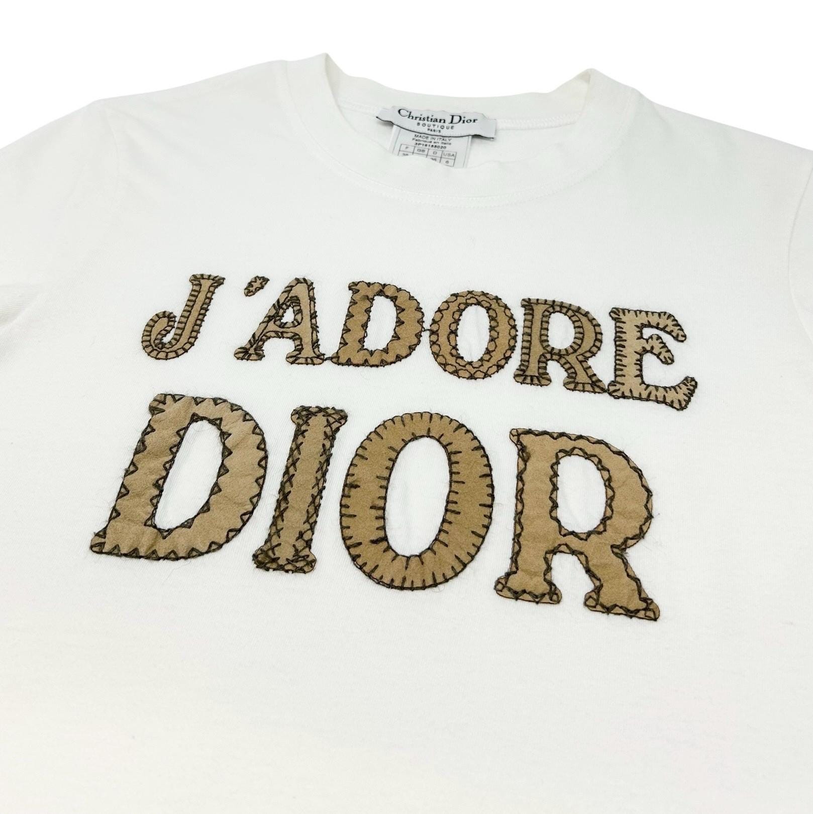 Christian Dior Vintage 2003 J'ADORE Logo T-shirt Top #38