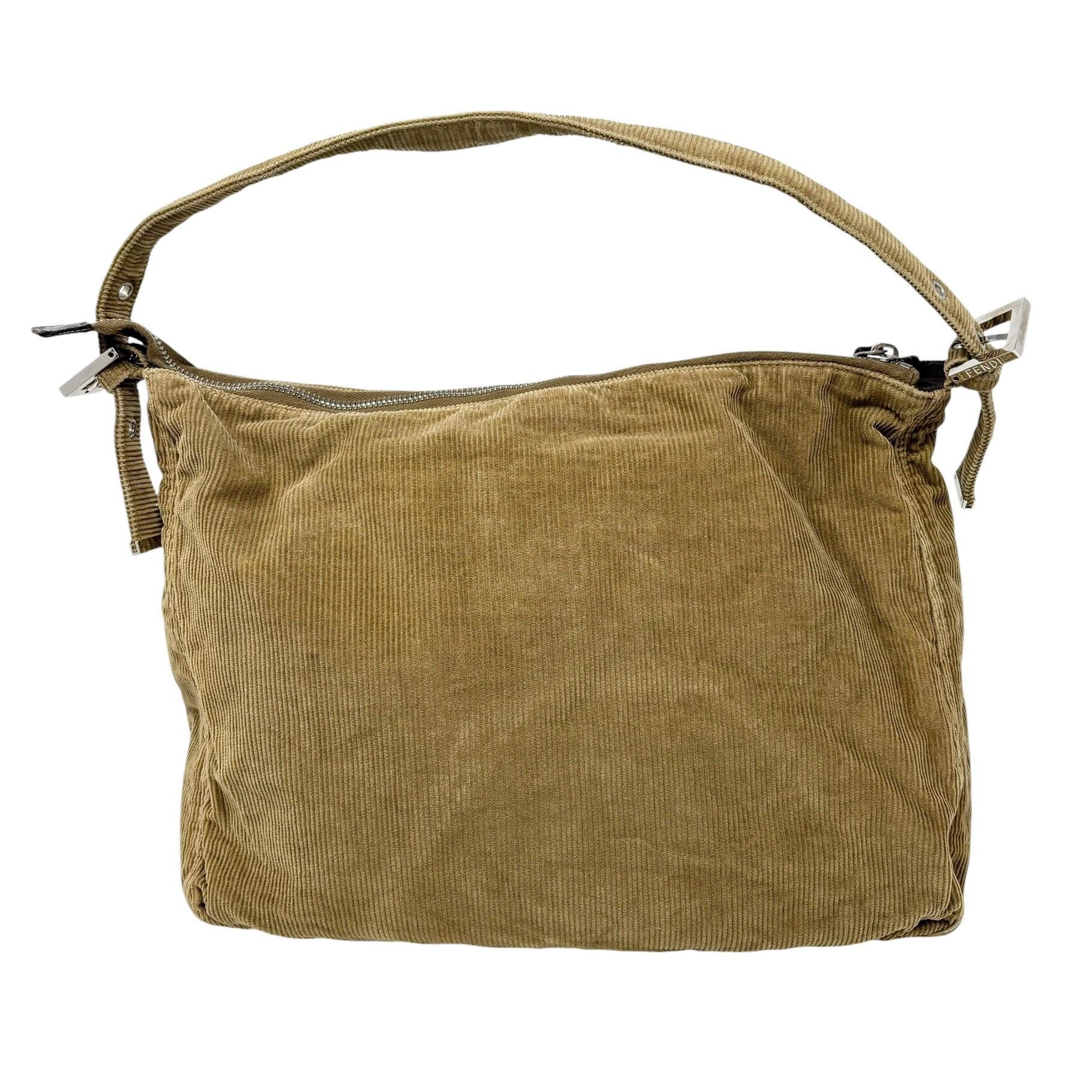 バッグ fendi corduroy Mamma Baguette moss green Fendi Baguette Corduroy Shoulder Bag