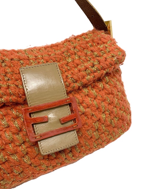 FENDI Vintage FF Logo Knit Mamma Baguette Shoulde… - image 6