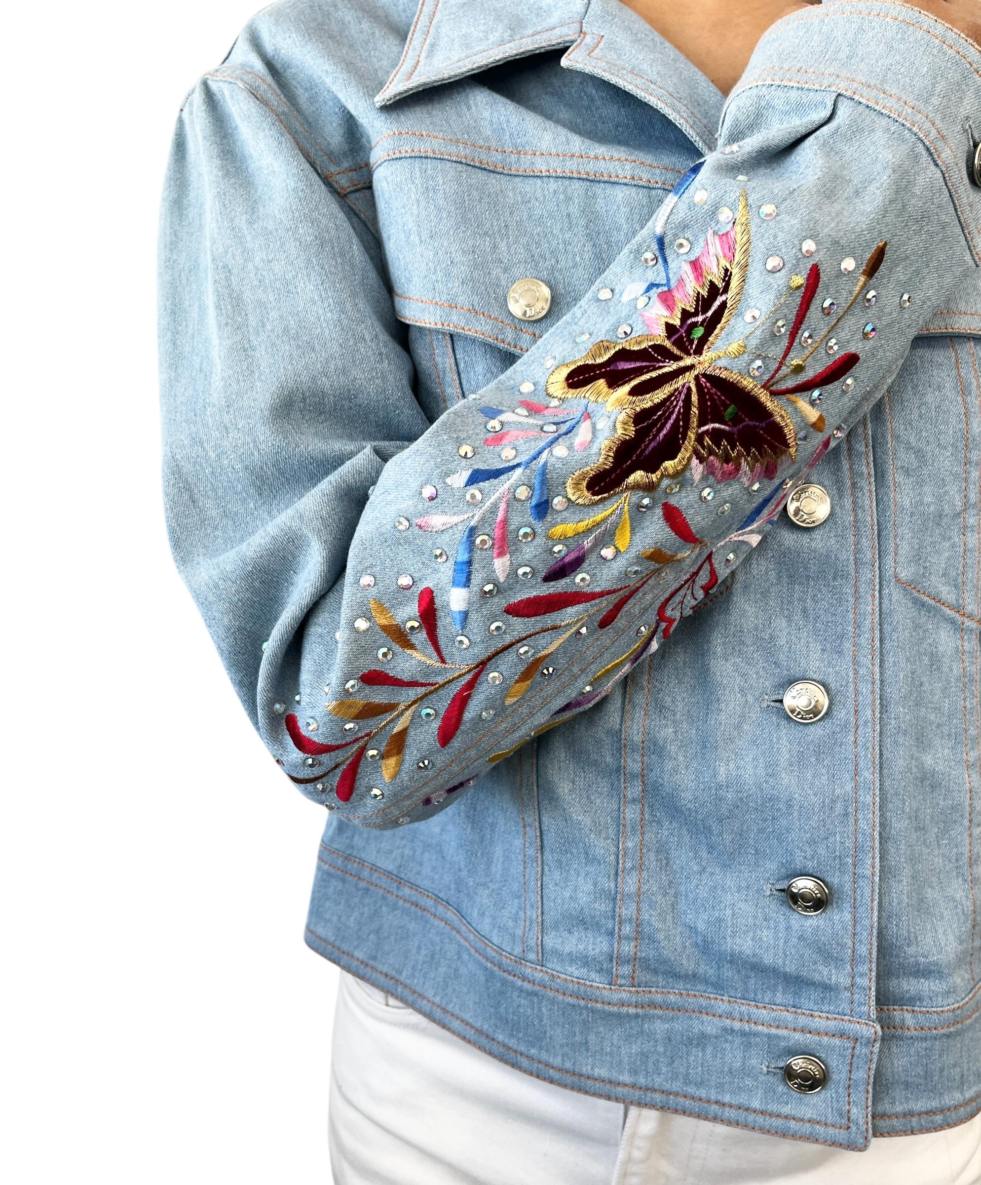 クリスチャンディオール　　38 Christian Dior Vintage Denim Jacket #38 Embroidery