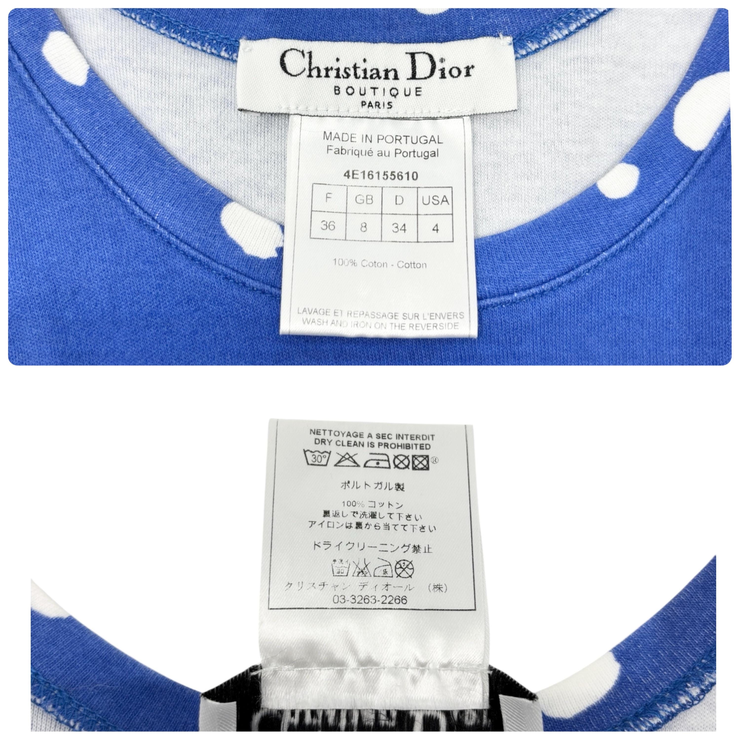 Christian Dior Vintage 2004 SURF Logo Tank Top #36 Blue White