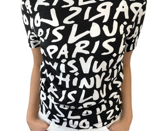 Louis Vuitton Graffiti Tunic #M T-shirt Black ASC3575 – LuxuryPromise