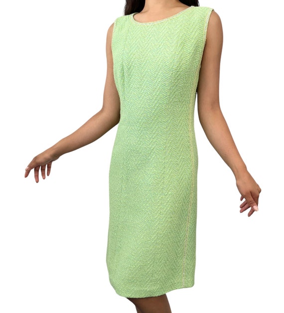 CHANEL Vintage 97P Tweed Sleeveless Dress #40 Zip… - image 2