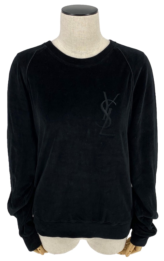 Auth YVES SAINT LAURENT Vintage Sweatshirt Velour
