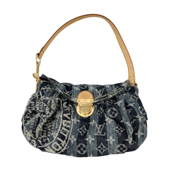 LOUIS VUITTON Vintage Monogram Denim Mini Pleaty … - image 3