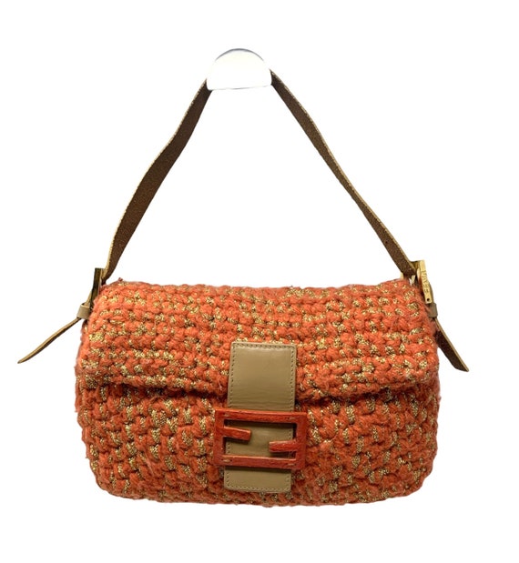 FENDI Vintage FF Logo Knit Mamma Baguette Shoulde… - image 4