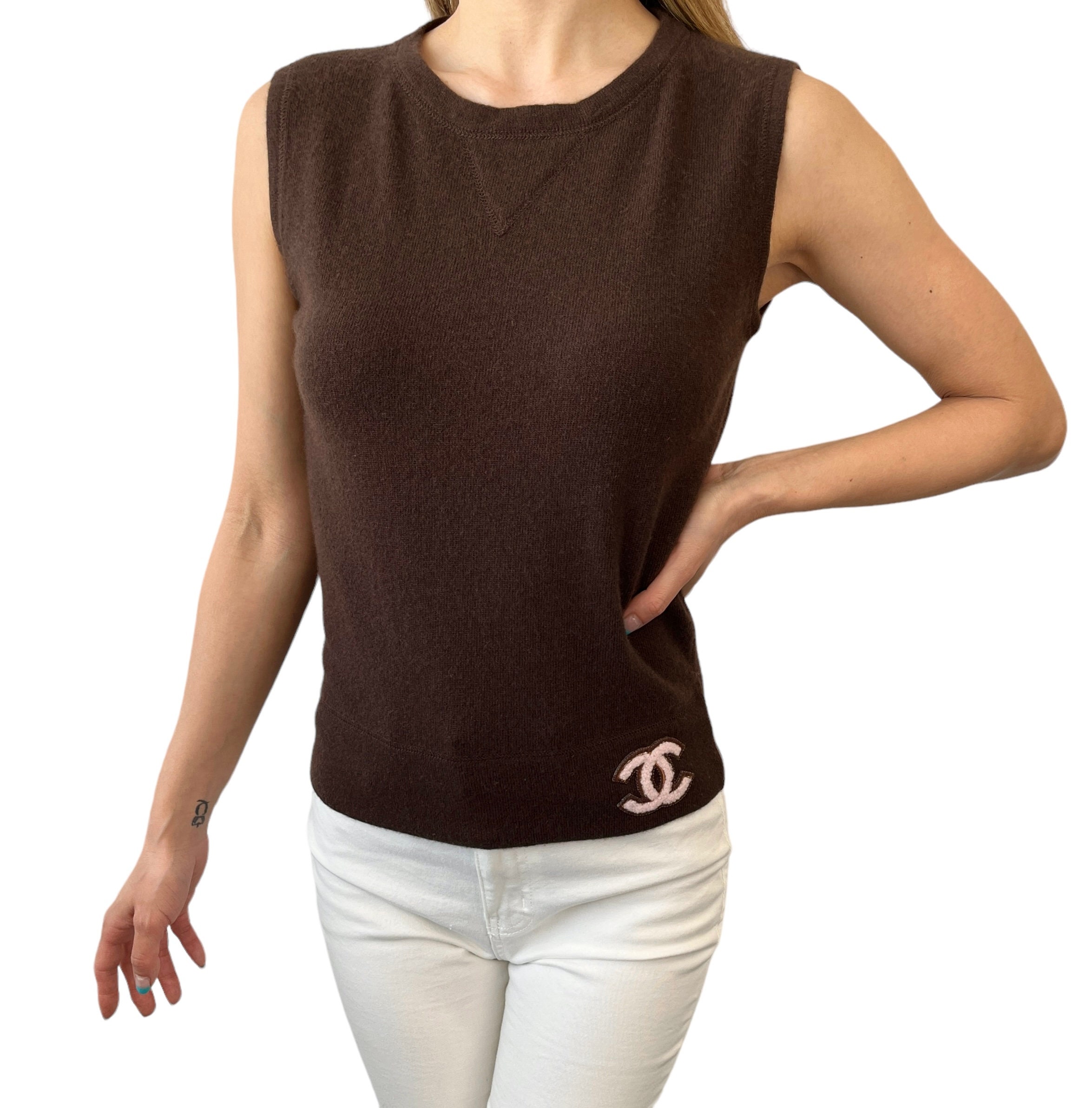 womens chanel logo top 38