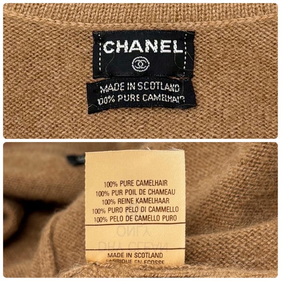 CHANEL Vintage CC Logo Cardigan Knit Sweater Belt Button