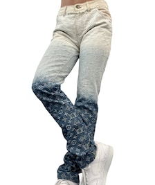 Louis Vuitton Made to Order Patchworked Portrait Denim Pants