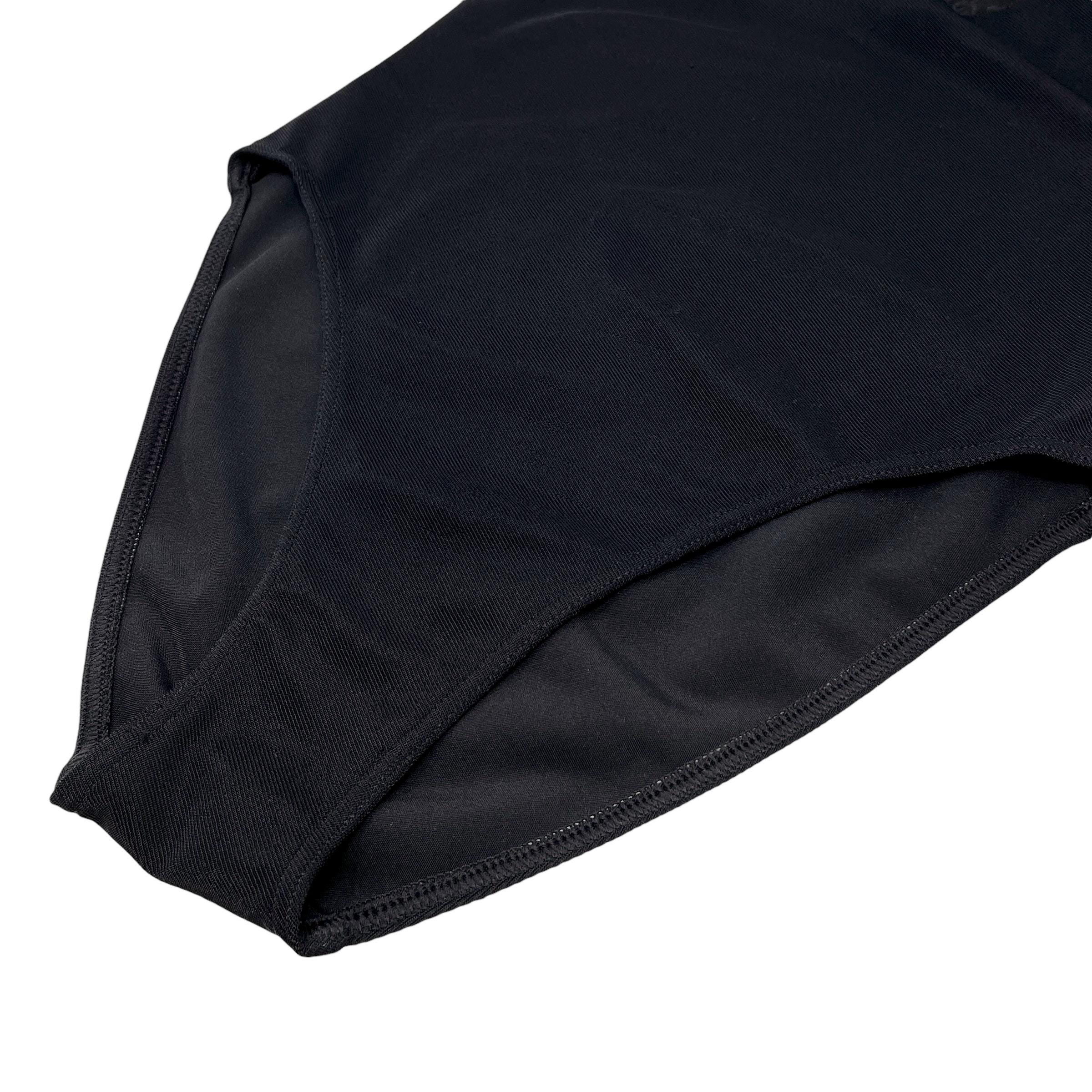 CHANEL Vintage 01C Big CC Mark Logo Swimsuit #38 One-piece Black