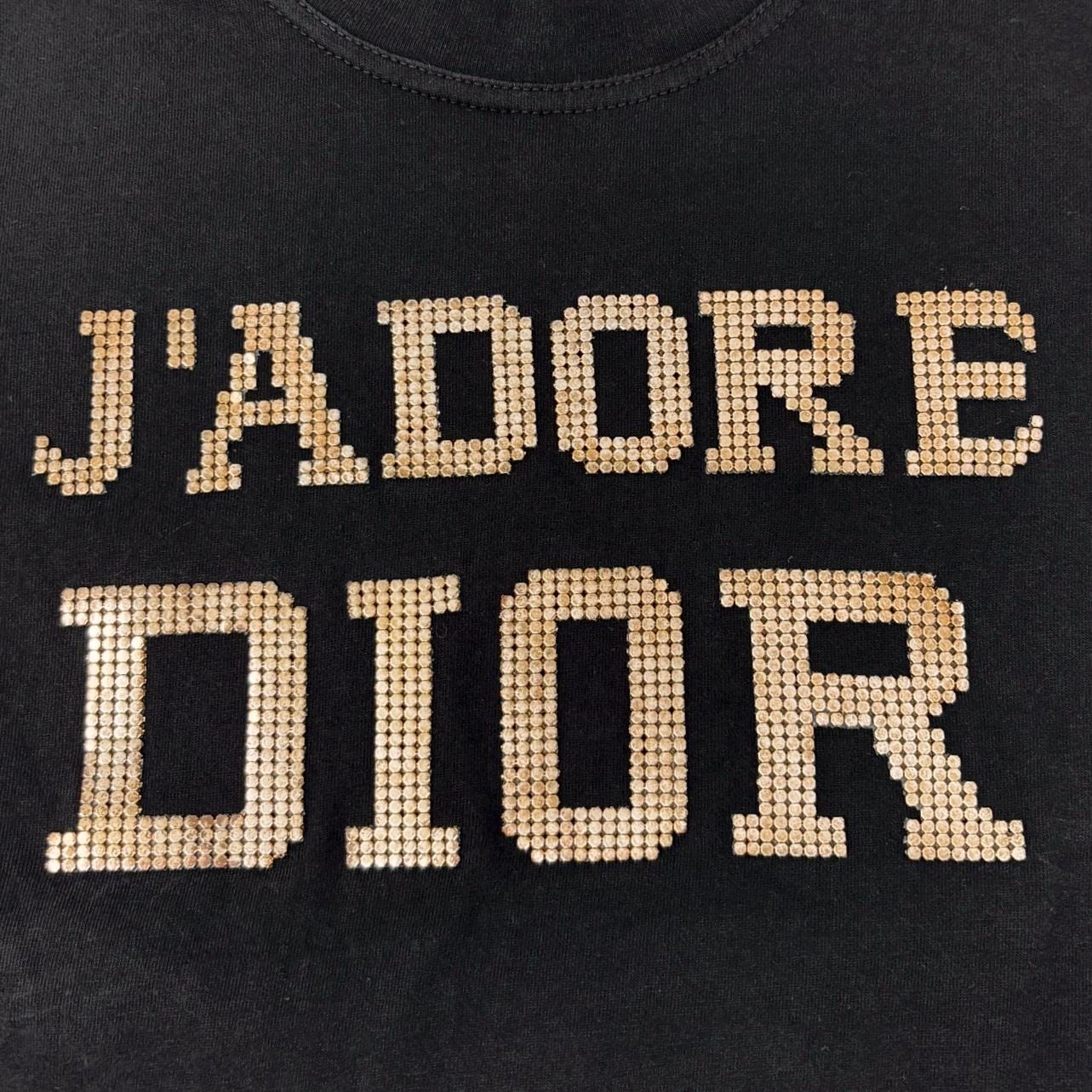 Christian Dior Vintage 2003 J'ADORE Big Logo T-shirt Top #36