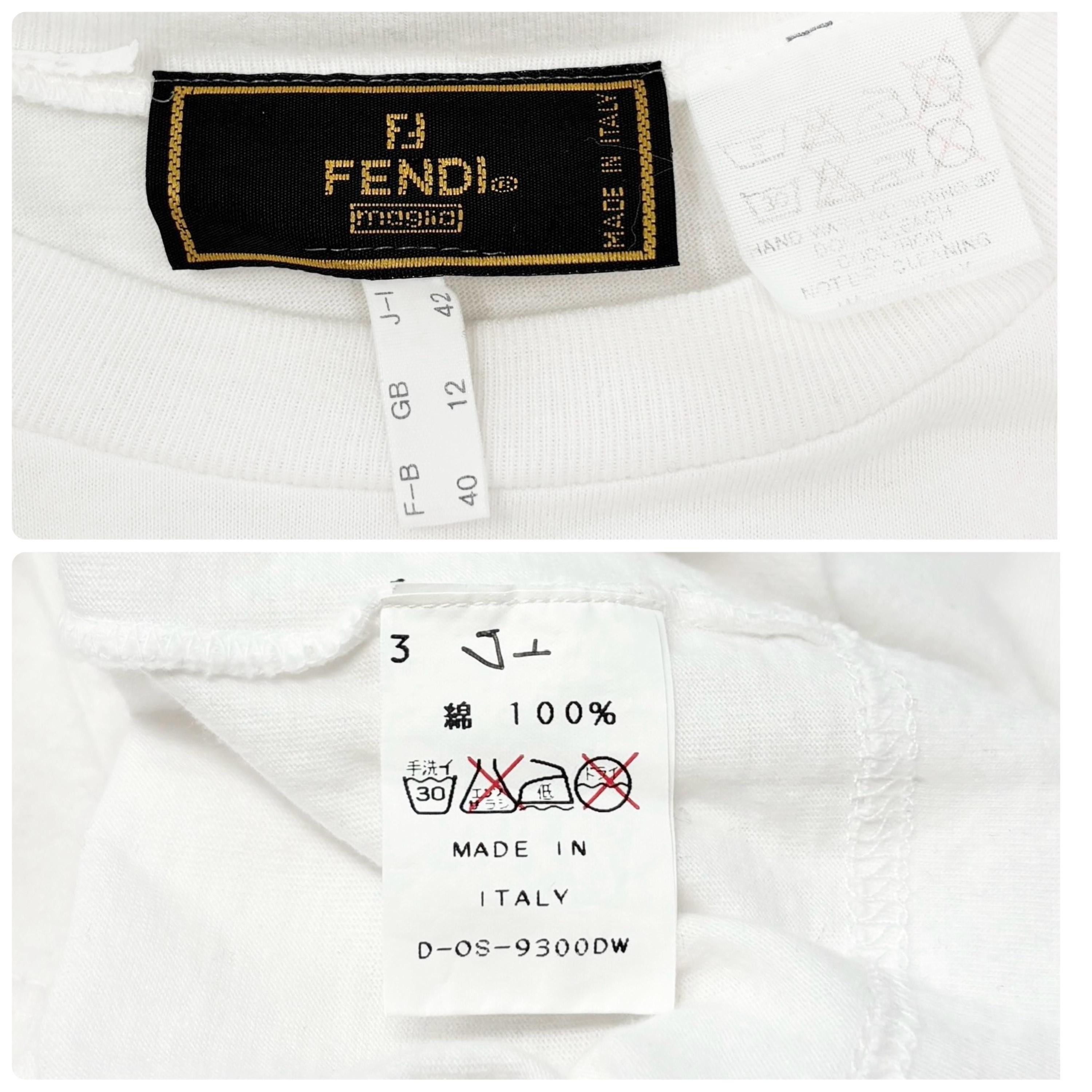 FENDI Vintage Big Logo Oversized T-shirt #42 Short Sleeve