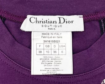 Christian Dior ロゴプリント Tシャツ 38 Christian Dior(クリスチャンディオール) プリントリンガーT