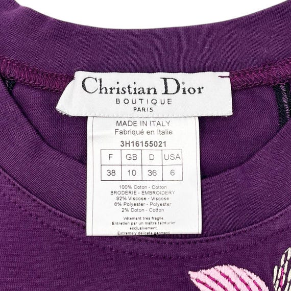 Christian Dior Vintage 2003 Logo T-shirt #38 Top Purple