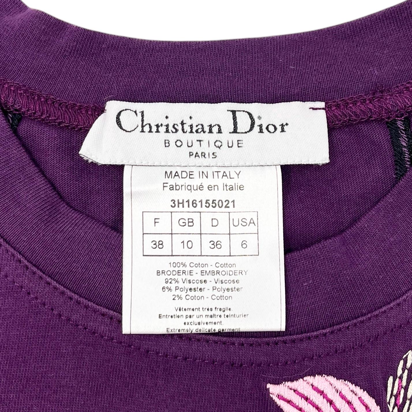Christian Dior ロゴプリント Tシャツ 38 Christian Dior T-shirt White #38 – AMORE Vintage Tokyo