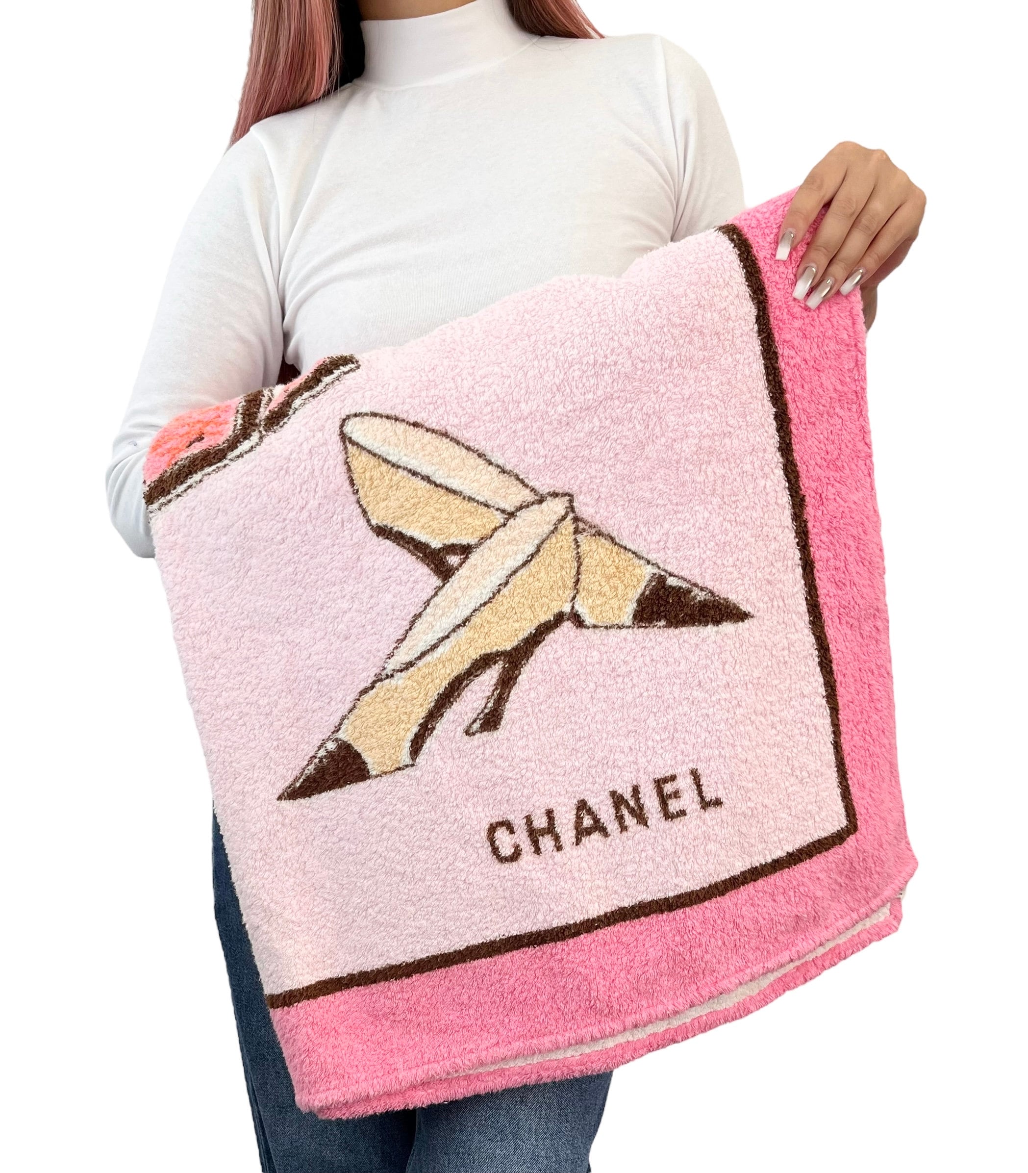 Chanel White Terry Cloth Beach Set Q6B17O4WWB001