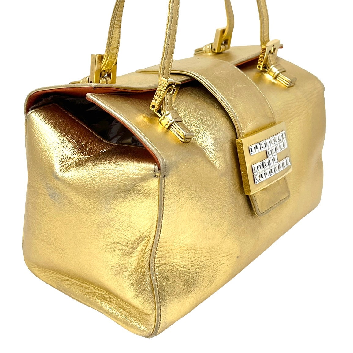 FENDI Vintage FF Logo Bijou Vanity Box Baguette Mini Bag FENDI Vintage FF Logo Bijou Vanity Box Baguette Mini Bag