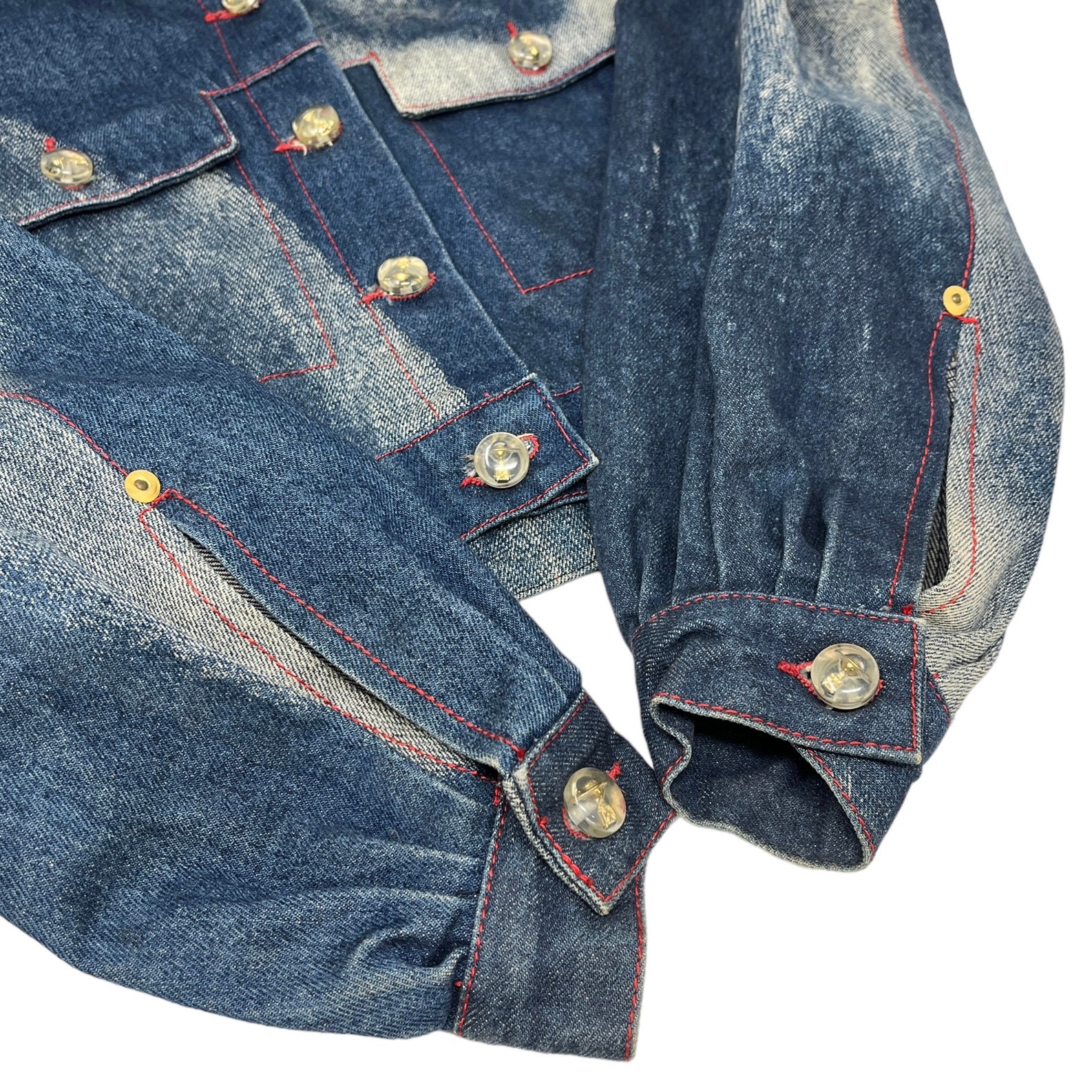Vivienne Westwood Vintage Marlene Dietrich Print Denim Jacket 0 