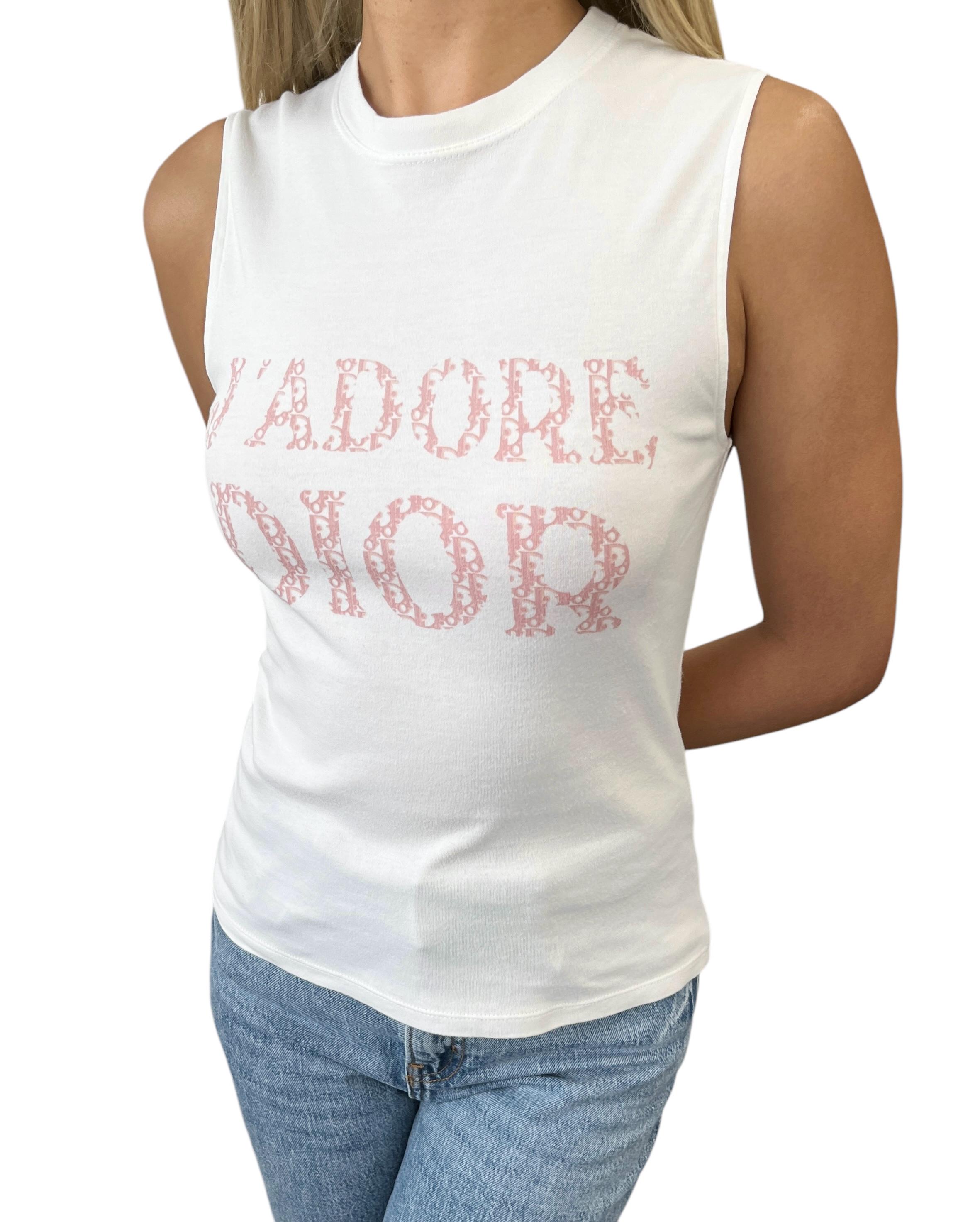 Christian Dior Vintage 2004 J'ADORE Trotter Monogram Tank Top #38