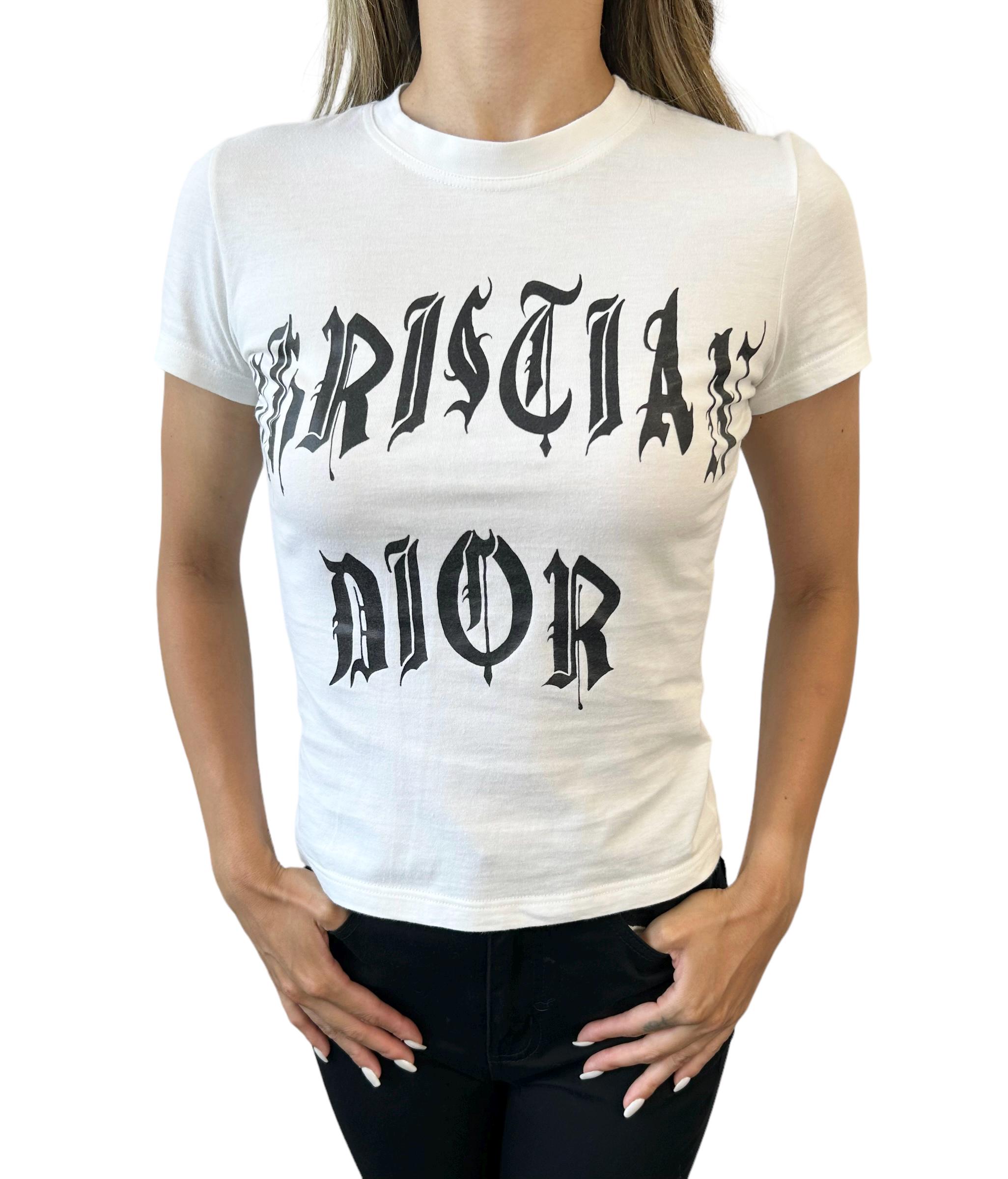 クリスチャン・ディオール ヴィンテージ 2002 ロゴ Tシャツ トップ #38 