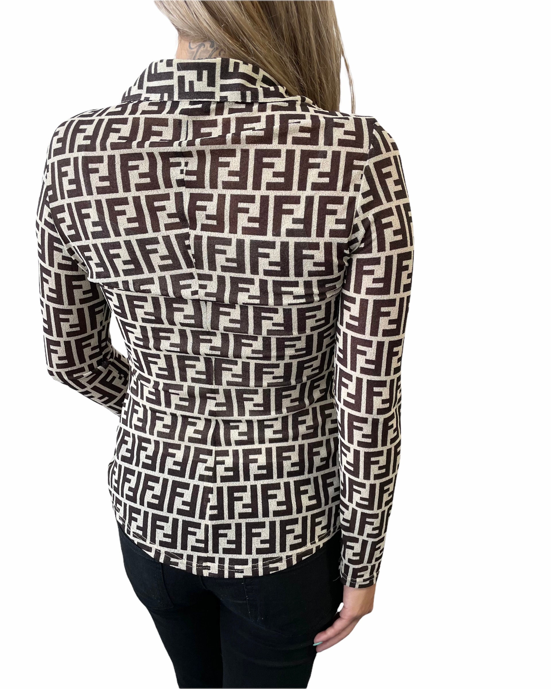 Fendi Zucca Knit Top - Women's S