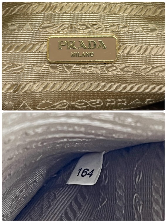 PRADA Vintage Logo Mini Shoulder Bag Zip Light Brown Gold PRADA Vintage Logo Mini Shoulder Bag Zip Light Brown Gold