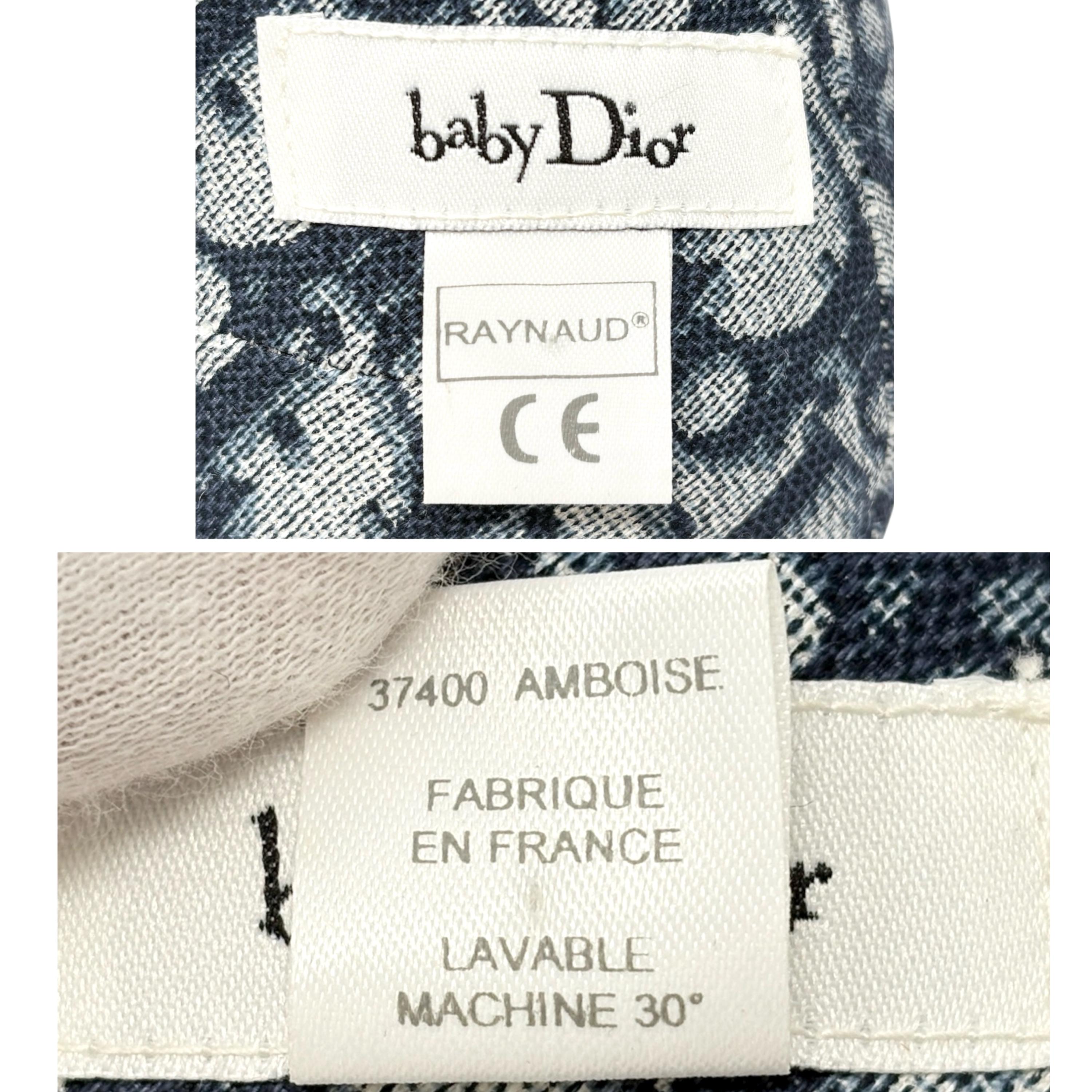 Christian Dior Vintage Baby Dior Trotter Monogram Teddy Bear Plush