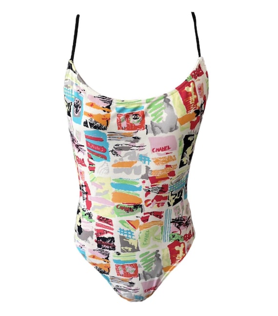 Chanel vintage one piece swimsuit best sale
