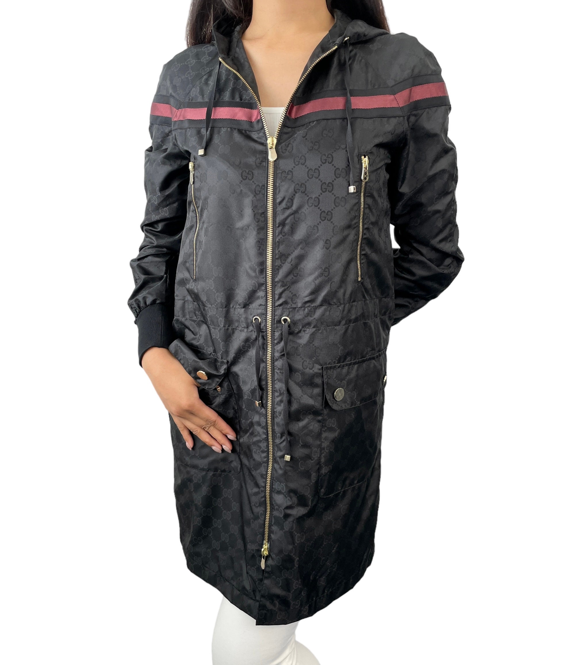 monogram quilted jacket