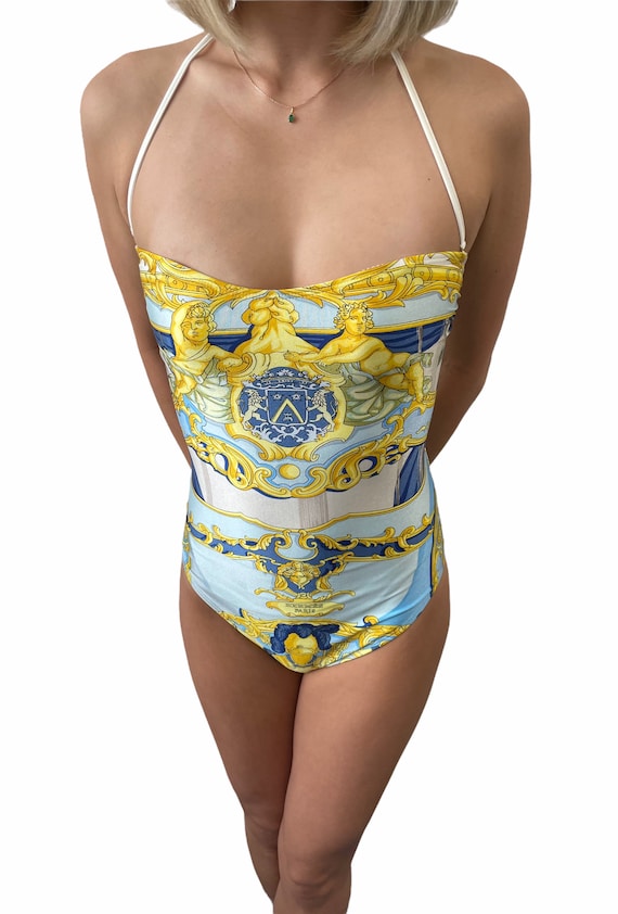 HERMES Vintage Swimsuit Swimwear Dress #38 Gold L… - image 2