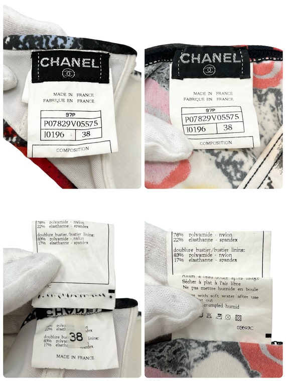 CHANEL Vintage 97P Coco Mark Logo Swimsuit Bikini #38