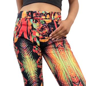 Jean Paul GAULTIER Vintage Pants #40 Bottoms Orange Multicolor Cotton Rank AB