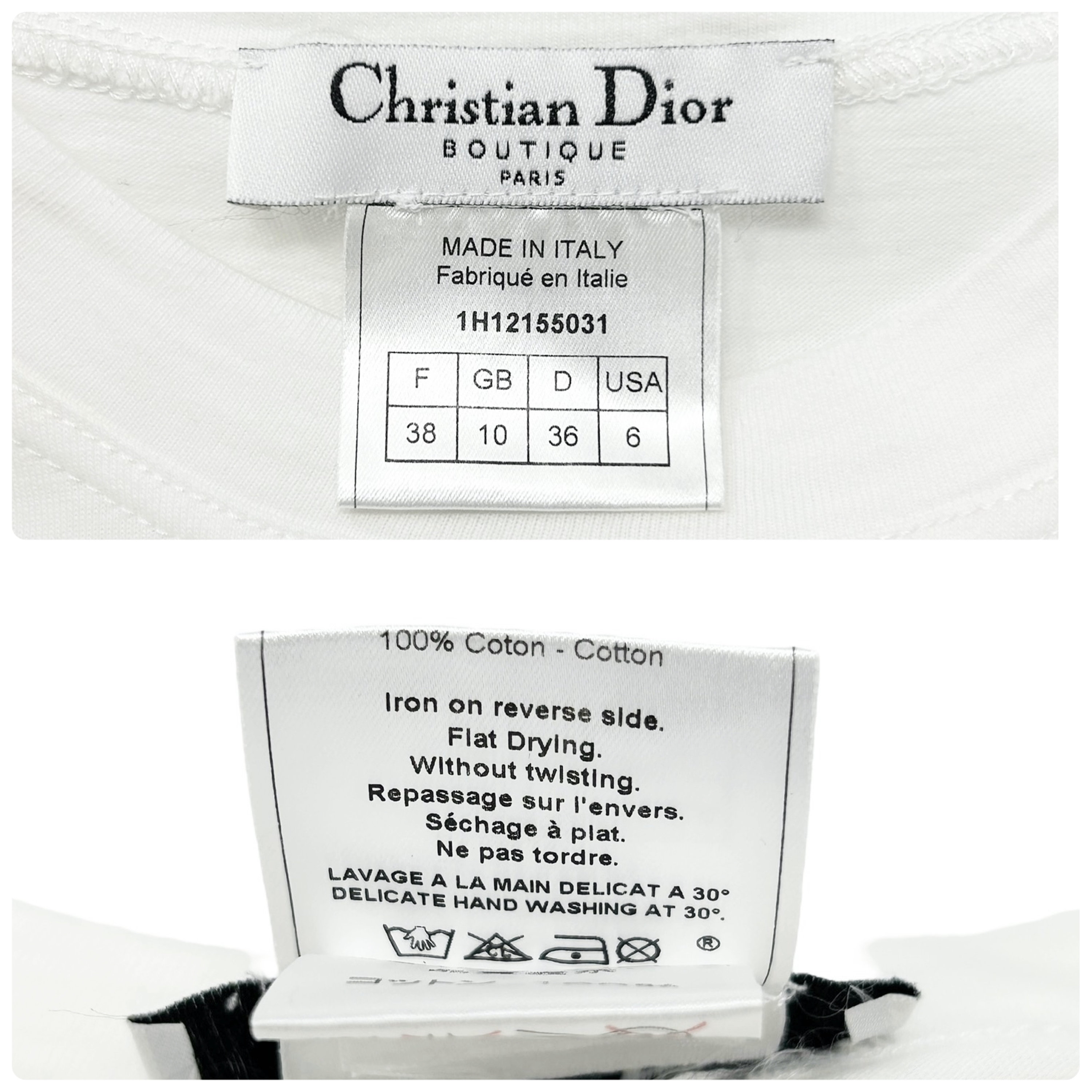 Christian Dior Vintage J'ADORE Logo Long Sleeve Top #38 T-shirt