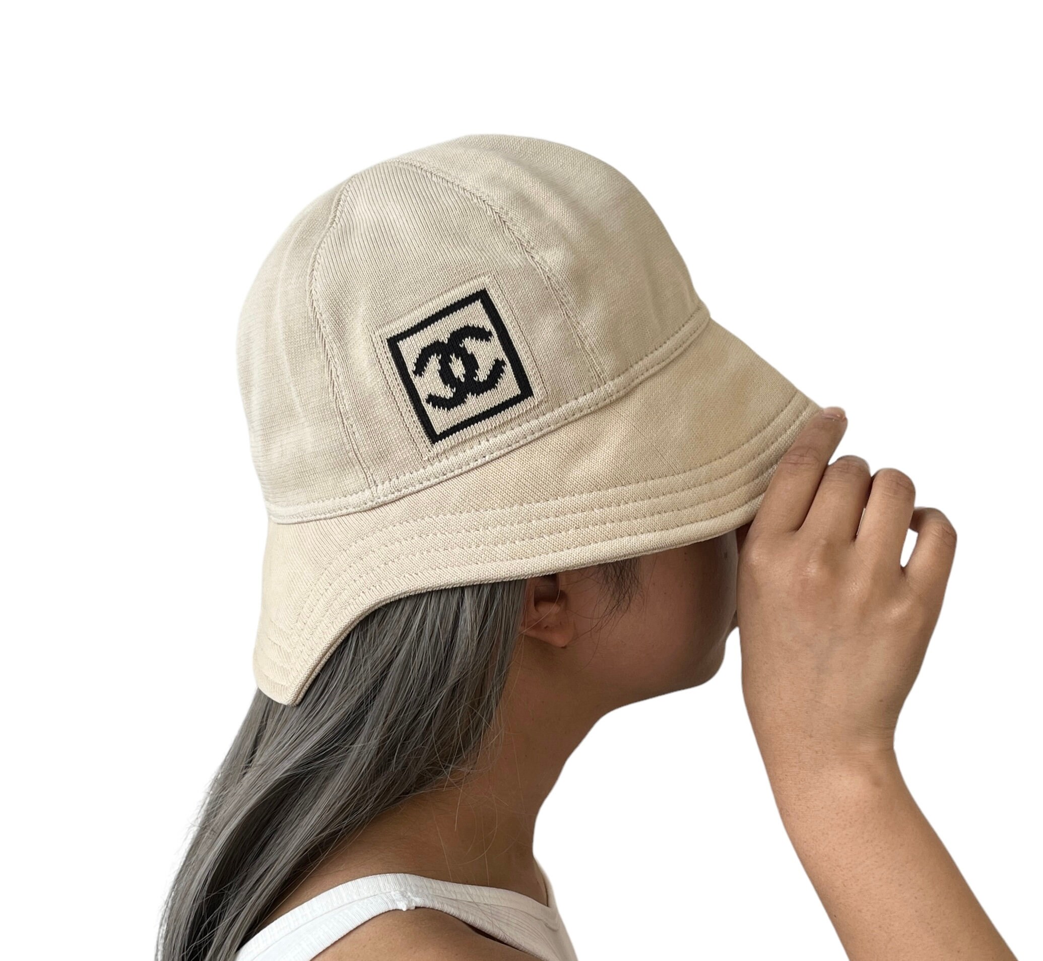 Chanel bucket hat beige hotsell